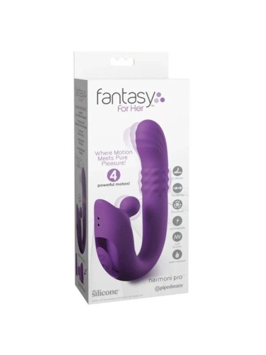 FANTASY FOR HER - HARMONI PRO VIBROMASSEUR LAPIN VIOLET POUR POINT G ET CLITORIAL