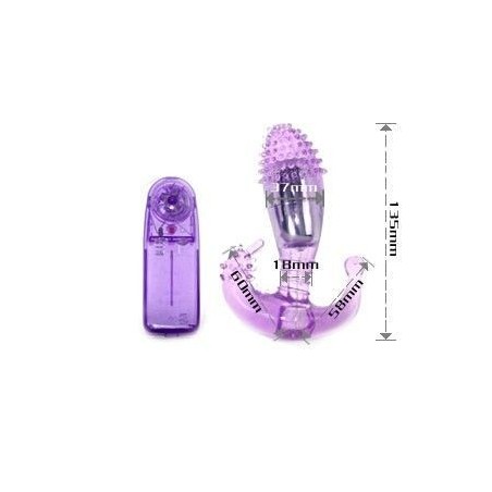 BAILE - STIMULATEUR VAGINAL ET ANAL LILAS AVEC VIBRATION