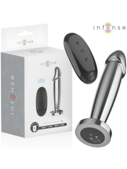 INTENSE - PLUG ANAL 10 VIBRATIONS GODE MÉTALLIQUE AVEC TÉLÉCOMMANDE M