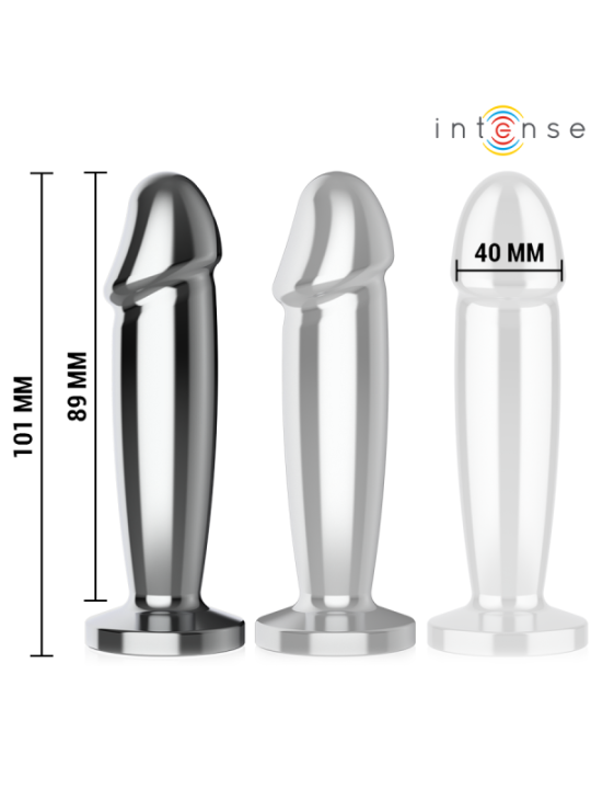 INTENSE - PLUG ANAL 10 VIBRATIONS GODE MÉTALLIQUE AVEC TÉLÉCOMMANDE M