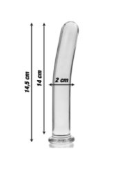 NEBULA SERIES BY IBIZA - MODÈLE 8 GODE EN VERRE BOROSILICATE CLAIR 14.5 CM -O- 2 CM