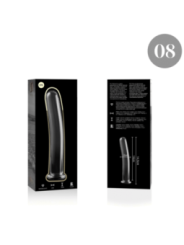 NEBULA SERIES BY IBIZA - MODÈLE 8 GODE EN VERRE BOROSILICATE CLAIR 14.5 CM -O- 2 CM