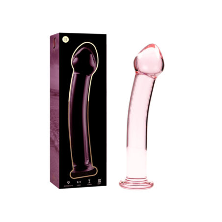 NEBULA SERIES BY IBIZA - MODÈLE 11 GODE EN VERRE BOROSILICATE ROSE 16 CM -O- 3 CM