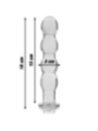 NEBULA SERIES BY IBIZA - MODÈLE 10 GODE EN VERRE BOROSILICATE CLAIR 16.5 CM -O- 3.5 CM