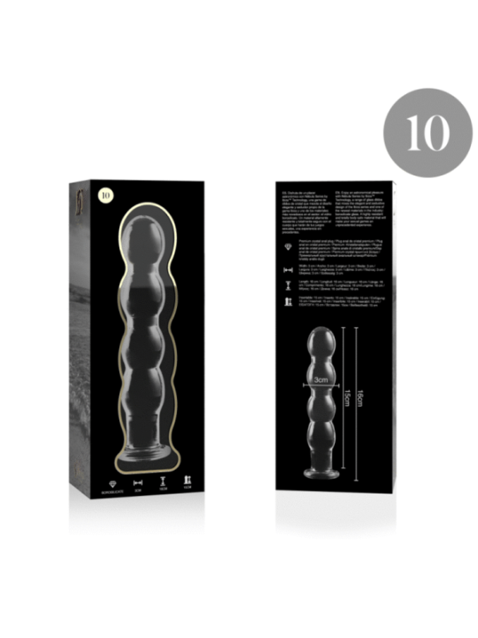 NEBULA SERIES BY IBIZA - MODÈLE 10 GODE EN VERRE BOROSILICATE CLAIR 16.5 CM -O- 3.5 CM