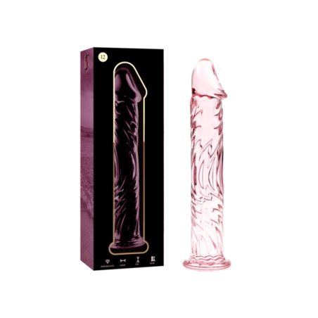NEBULA SERIES BY IBIZA - MODÈLE 12 GODE EN VERRE BOROSILICATE ROSE 17 CM -O- 3.5 CM