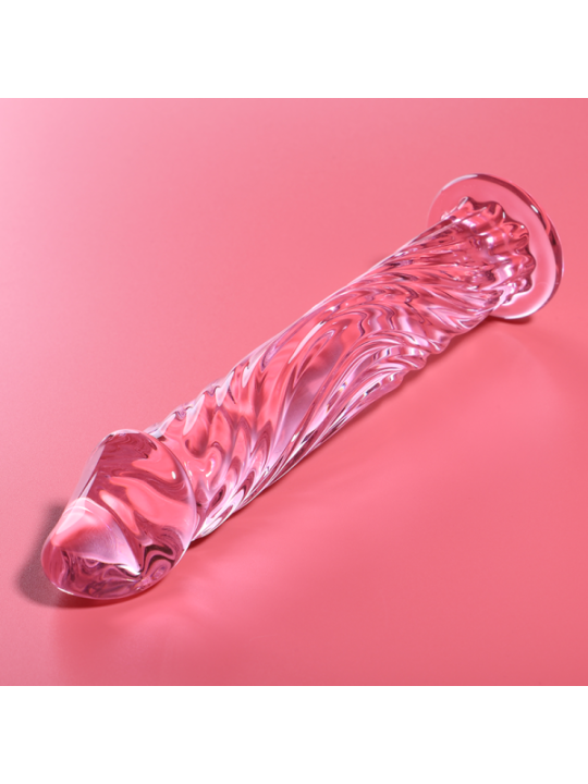 NEBULA SERIES BY IBIZA - MODÈLE 12 GODE EN VERRE BOROSILICATE ROSE 17 CM -O- 3.5 CM