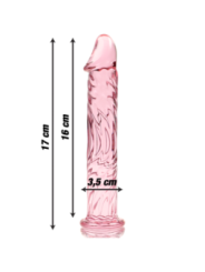 NEBULA SERIES BY IBIZA - MODÈLE 12 GODE EN VERRE BOROSILICATE ROSE 17 CM -O- 3.5 CM