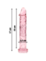 NEBULA SERIES BY IBIZA - MODÈLE 12 GODE EN VERRE BOROSILICATE ROSE 17 CM -O- 3.5 CM