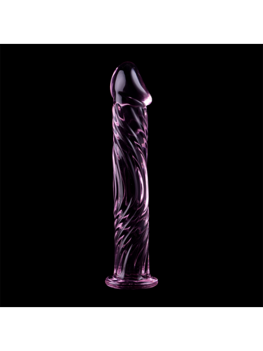 NEBULA SERIES BY IBIZA - MODÈLE 12 GODE EN VERRE BOROSILICATE ROSE 17 CM -O- 3.5 CM