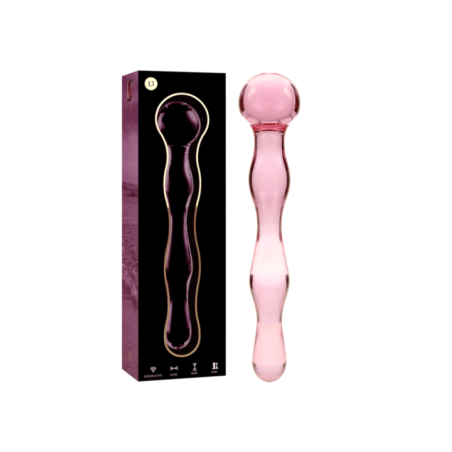 NEBULA SERIES BY IBIZA - MODÈLE 13 GODE EN VERRE BOROSILICATE ROSE 18 CM -O- 3.5 CM
