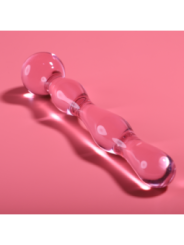 NEBULA SERIES BY IBIZA - MODÈLE 13 GODE EN VERRE BOROSILICATE ROSE 18 CM -O- 3.5 CM