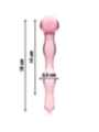 NEBULA SERIES BY IBIZA - MODÈLE 13 GODE EN VERRE BOROSILICATE ROSE 18 CM -O- 3.5 CM