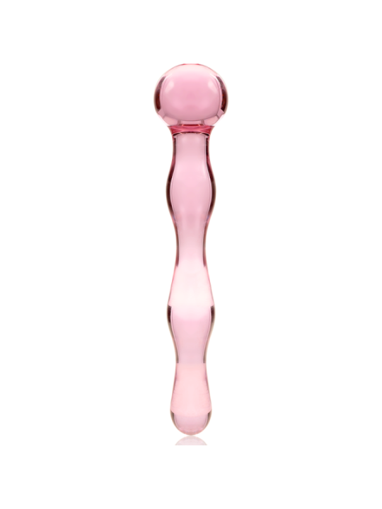 NEBULA SERIES BY IBIZA - MODÈLE 13 GODE EN VERRE BOROSILICATE ROSE 18 CM -O- 3.5 CM