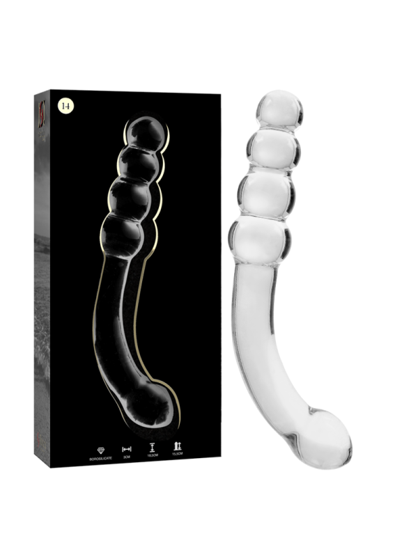 NEBULA SERIES BY IBIZA - MODÈLE 14 GODE EN VERRE BOROSILICATE CLAIR 18.5 CM -O- 3 CM