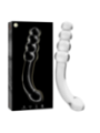 NEBULA SERIES BY IBIZA - MODÈLE 14 GODE EN VERRE BOROSILICATE CLAIR 18.5 CM -O- 3 CM