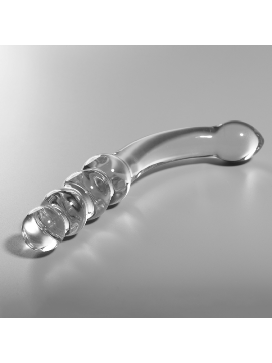 NEBULA SERIES BY IBIZA - MODÈLE 14 GODE EN VERRE BOROSILICATE CLAIR 18.5 CM -O- 3 CM
