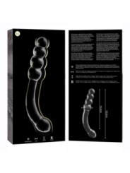 NEBULA SERIES BY IBIZA - MODÈLE 14 GODE EN VERRE BOROSILICATE CLAIR 18.5 CM -O- 3 CM