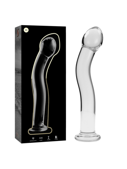 NEBULA SERIES BY IBIZA - MODÈLE 18 GODE EN VERRE BOROSILICATE CLAIR 18.5 CM -O- 3.5 CM