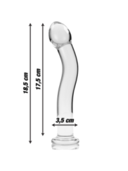 NEBULA SERIES BY IBIZA - MODÈLE 18 GODE EN VERRE BOROSILICATE CLAIR 18.5 CM -O- 3.5 CM