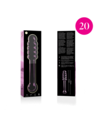 NEBULA SERIES BY IBIZA - MODÈLE 20 GODE EN VERRE BOROSILICATE ROSE 20.5 CM -O- 3 CM