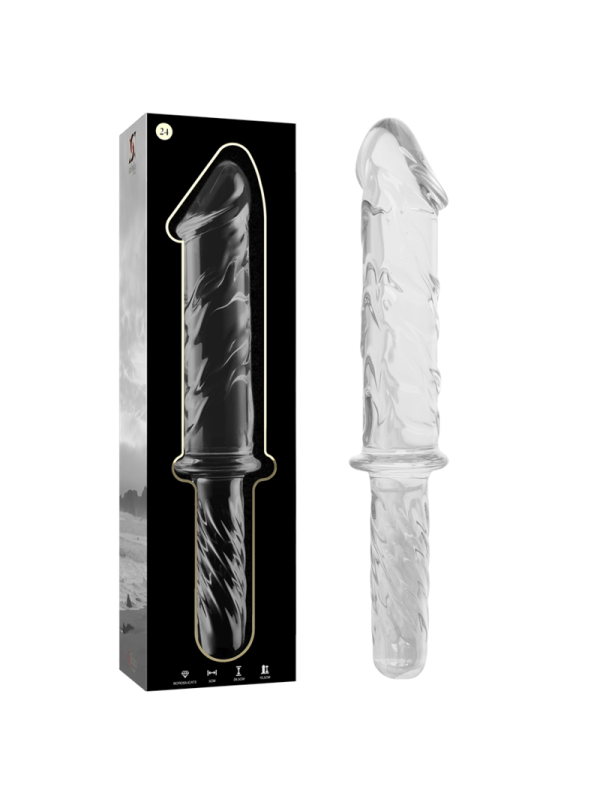 NEBULA SERIES BY IBIZA - MODÈLE 24 GODE EN VERRE BOROSILICATE CLAIR 28.5 CM -O- 5 CM