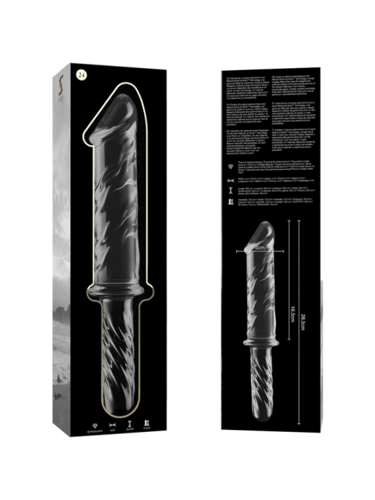 NEBULA SERIES BY IBIZA - MODÈLE 24 GODE EN VERRE BOROSILICATE CLAIR 28.5 CM -O- 5 CM