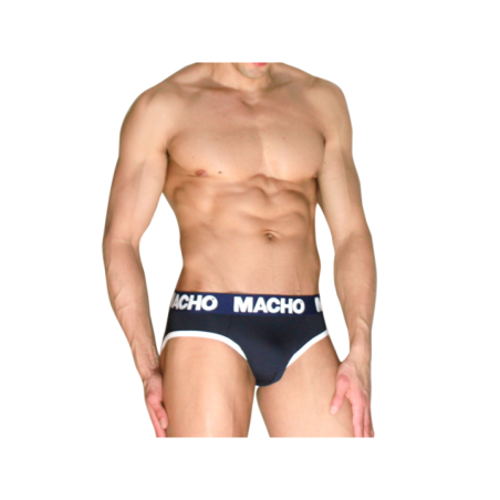 MACHO - MCH008 Slip classique bleu marine S