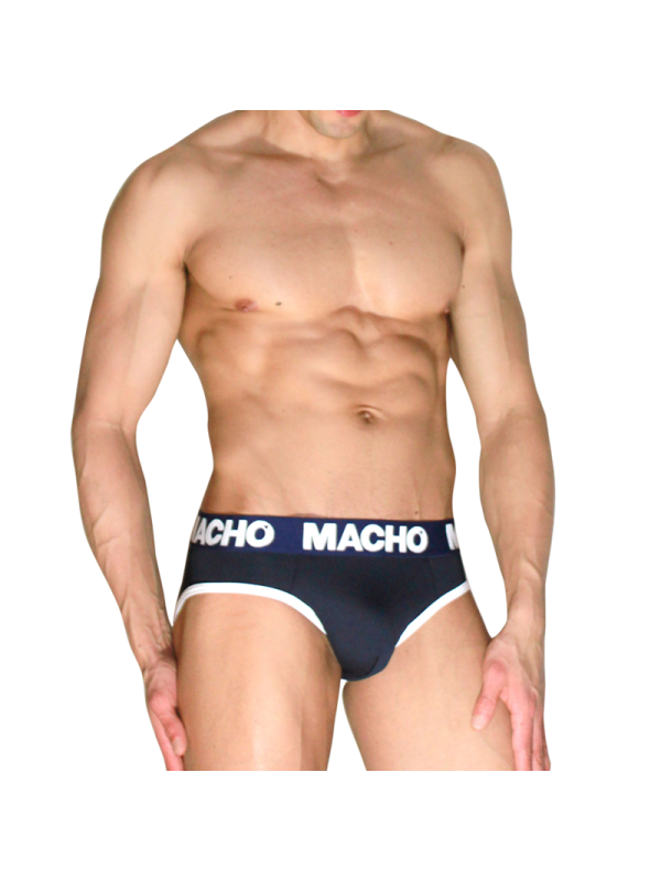 MACHO - MCH008 Slip classique bleu marine S