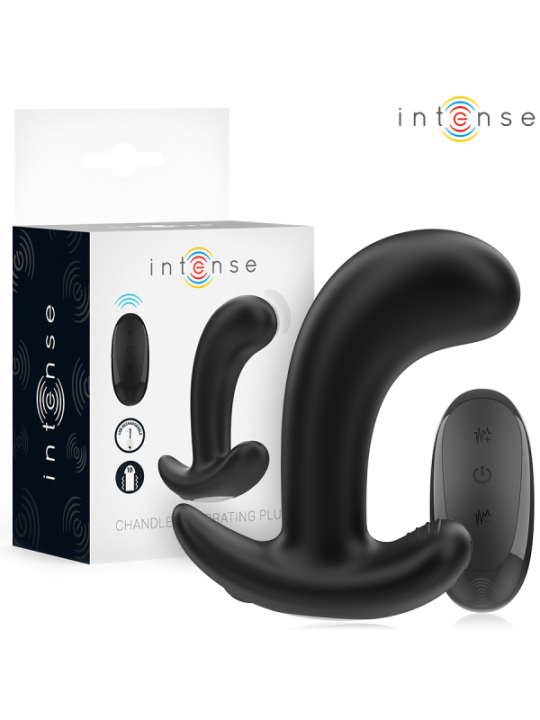 INTENSE - CHANDLER ANAL PLUG 10 VIBRATIONS NOIR TÉLÉCOMMANDE