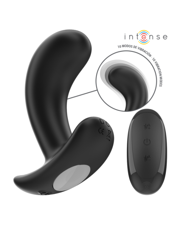 INTENSE - CHANDLER ANAL PLUG 10 VIBRATIONS NOIR TÉLÉCOMMANDE