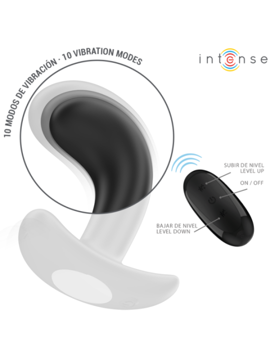 INTENSE - CHANDLER ANAL PLUG 10 VIBRATIONS NOIR TÉLÉCOMMANDE