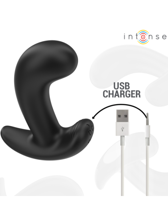 INTENSE - CHANDLER ANAL PLUG 10 VIBRATIONS NOIR TÉLÉCOMMANDE