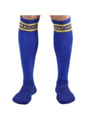 MACHO - CHAUSSETTES LONGUES TAILLE UNIQUE BLEU