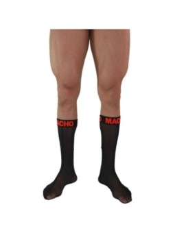 MACHO - CHAUSSETTES FINES TAILLE UNIQUE NOIR/ROUGE