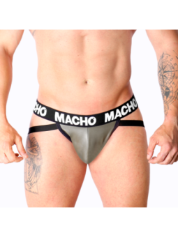 MACHO - MX27GR JOCK CUIR GRIS BEIGE M