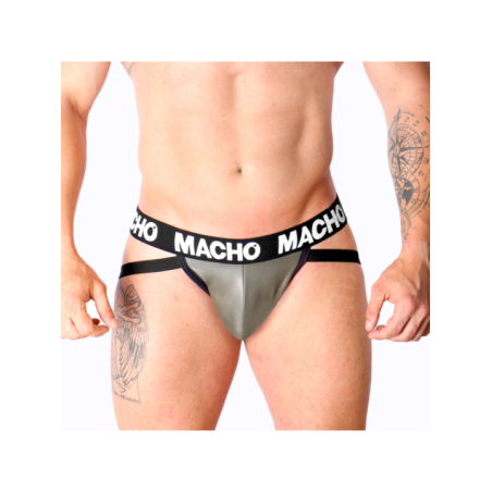 MACHO - MX27GR JOCK CUIR GRIS BEIGE M