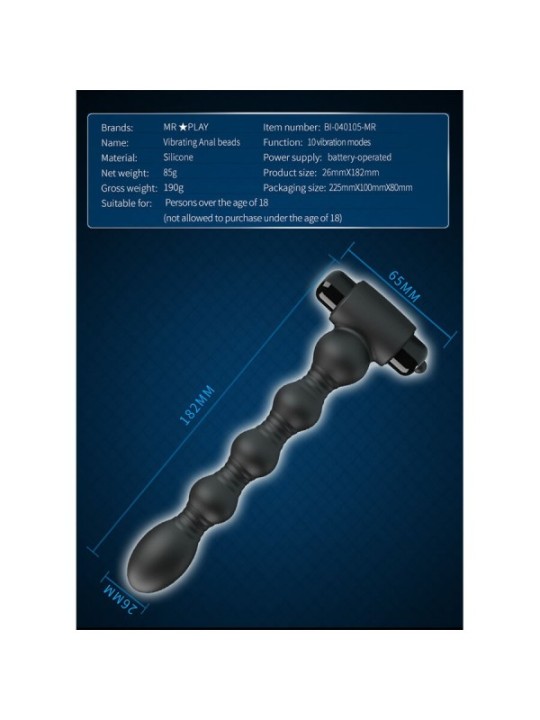 MR PLAY - MASSEUR DE PLUG ANAL VIBRANT