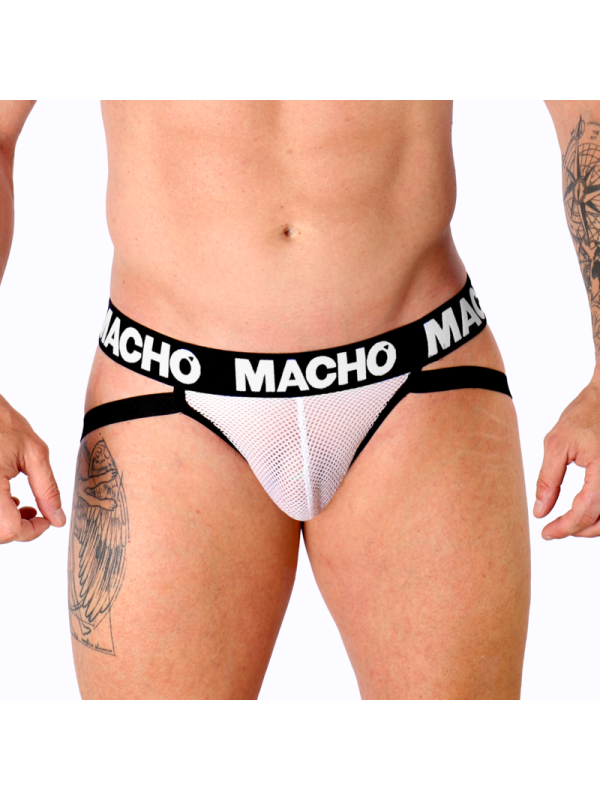 MACHO - MX26X1 JOCK GRID BLANC XL