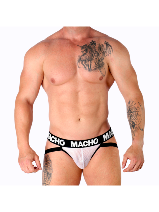 MACHO - MX26X1 JOCK GRID BLANC XL