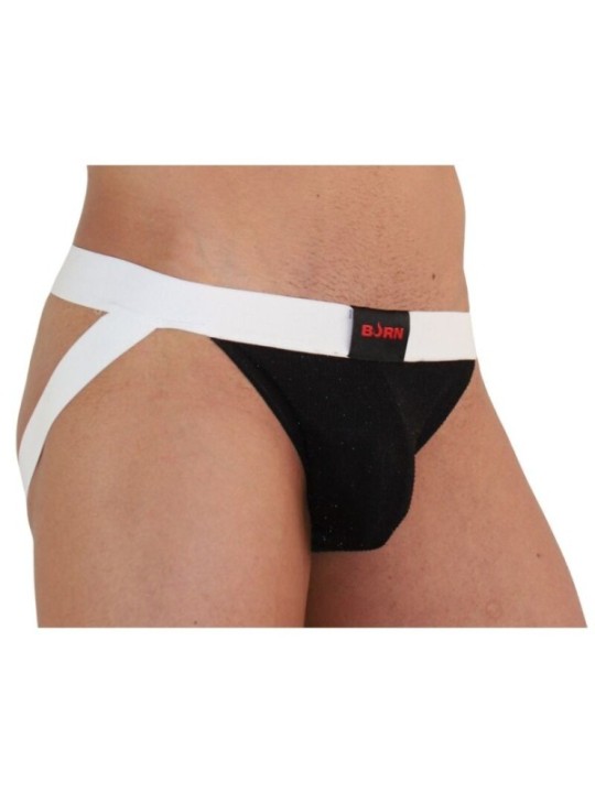 BURN - 004 JOCK NOIR BRILLANT / BLANC L
