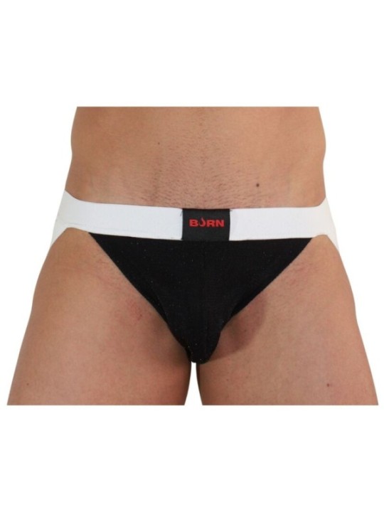 BURN - 004 JOCK NOIR BRILLANT / BLANC XL