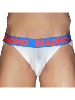 MACHO - MX29AZ JOCK BLANC + BLEU FONCÉ S