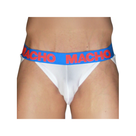 MACHO - MX29AZ JOCK BLANC + BLEU FONCÉ L