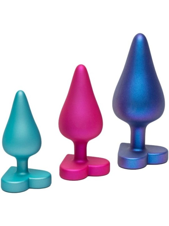 ROMP - KIT D'ENTRAÎNEMENT ANAL LUSTER TAILLES S/M/L AVEC BASE EN FORME DE CŒUR