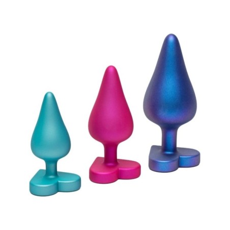 ROMP - KIT D'ENTRAÎNEMENT ANAL LUSTER TAILLES S/M/L AVEC BASE EN FORME DE CŒUR