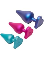 ROMP - KIT D'ENTRAÎNEMENT ANAL LUSTER TAILLES S/M/L AVEC BASE EN FORME DE CŒUR