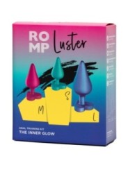 ROMP - KIT D'ENTRAÎNEMENT ANAL LUSTER TAILLES S/M/L AVEC BASE EN FORME DE CŒUR
