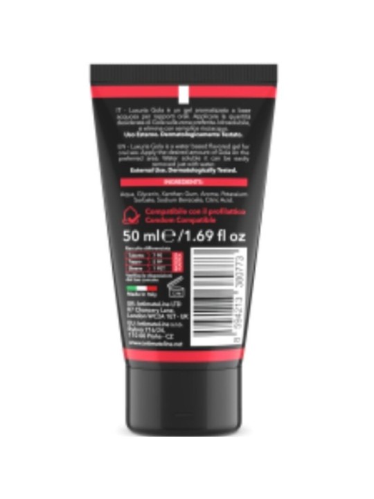 INTIMATELINE LUXURIA - GEL SEXUEL ORAL SAVEUR FRAISE 50 ML
