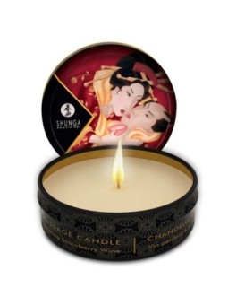 SHUNGA - MINI CARESSE AUX CHANDELLES FRAISES ET BOUGIE DE MASSAGE CAVA 30 ML
